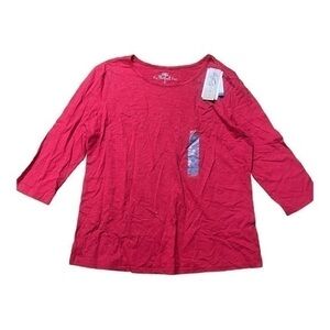 ❤️‼️COMO Vintage T-Shirt Women’s Large Size XL Red The Perfect Tee Long Sleeve